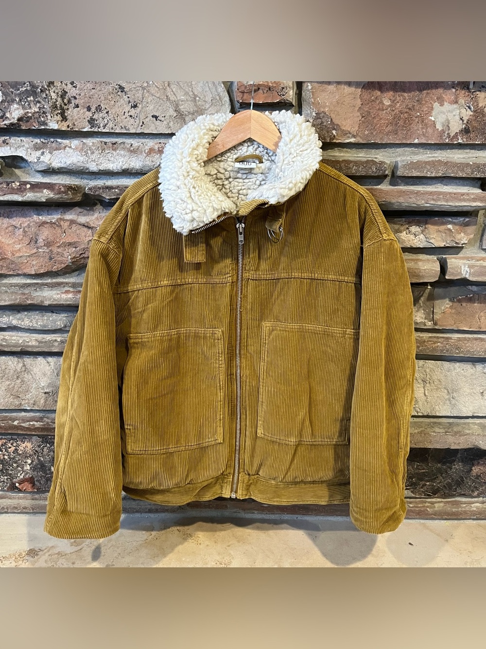 BDG Brown Corduroy Sherpa-Lined Chore Jacket
